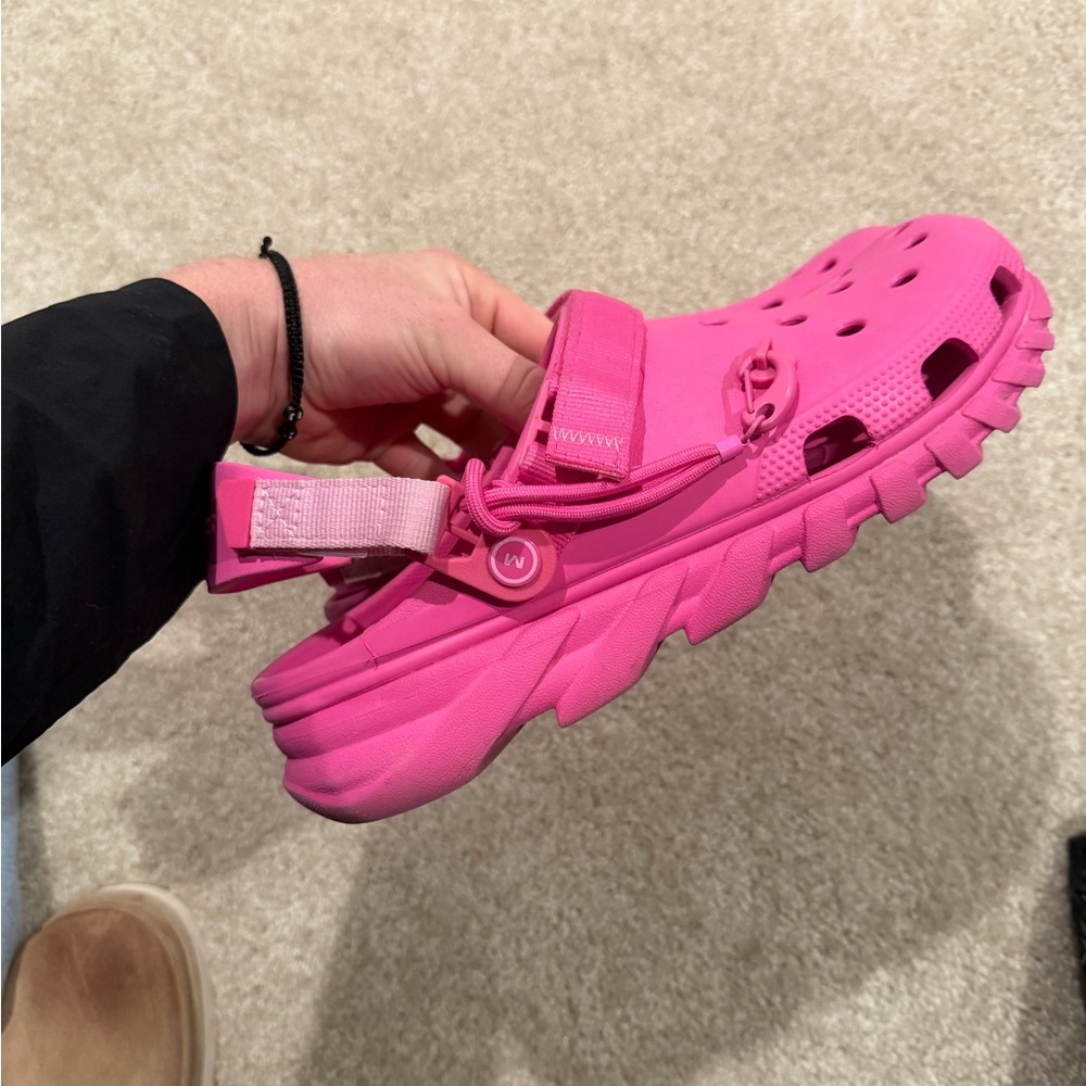 Post Malone pink Crocs